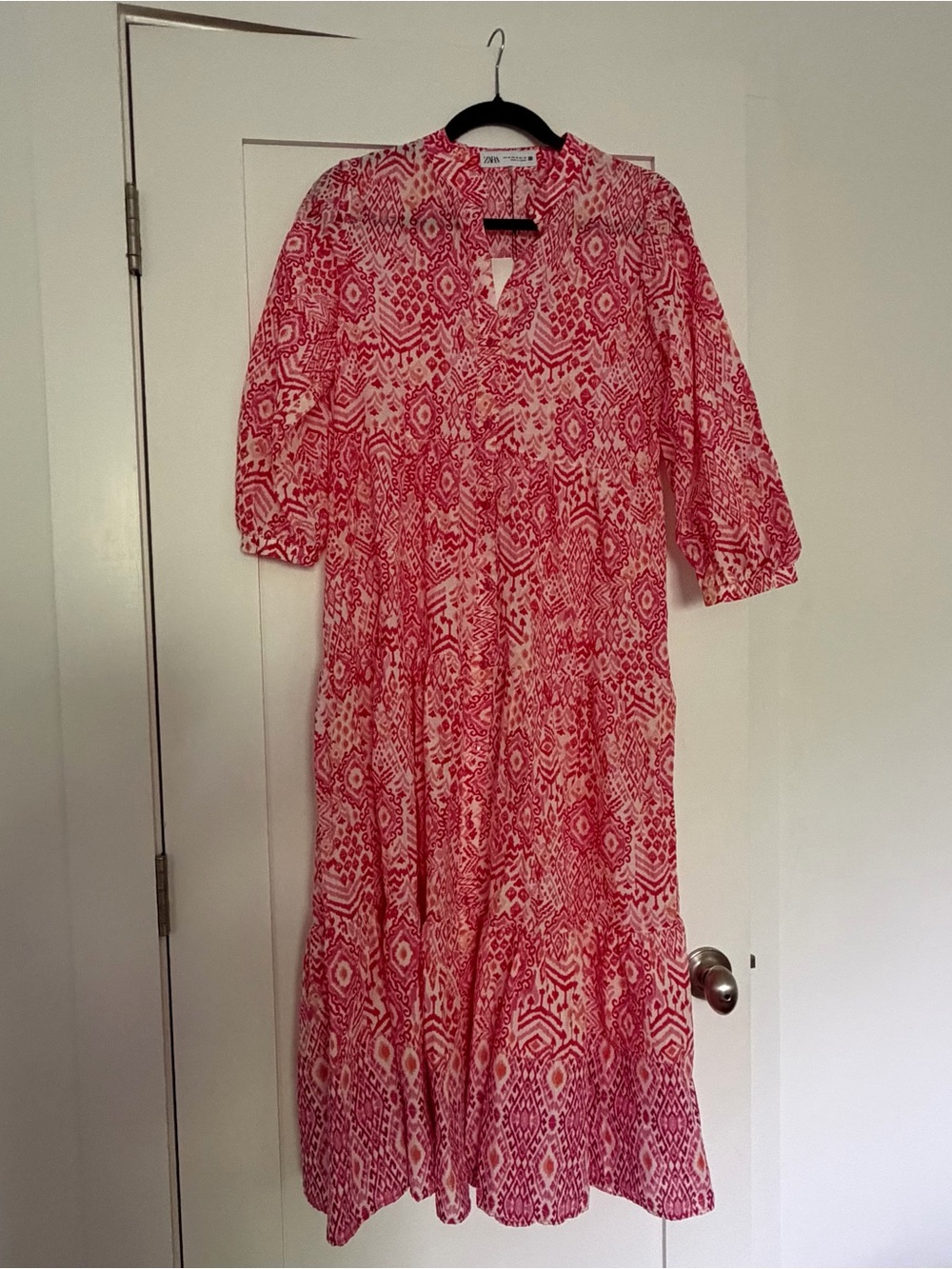 Zara Pink Printed Maxi Dress